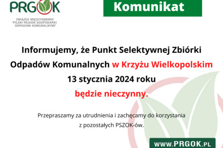 PSZOK Krzyż Wielkopolski - informacja