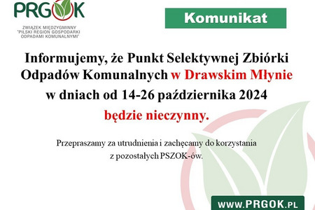 PSZOK Drawski Młyn - informacja