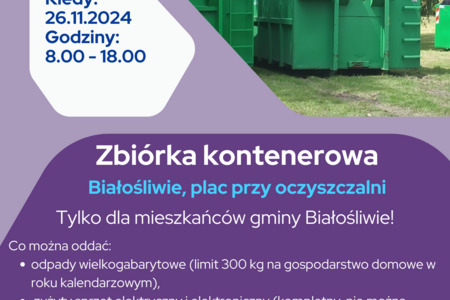 Zbiórka kontenerowa Białośliwie