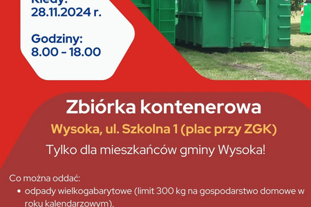 Wysoka Zbiórka kontenerowa