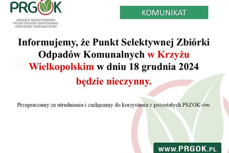 PSZOK Krzyż Wielkopolski - informacja