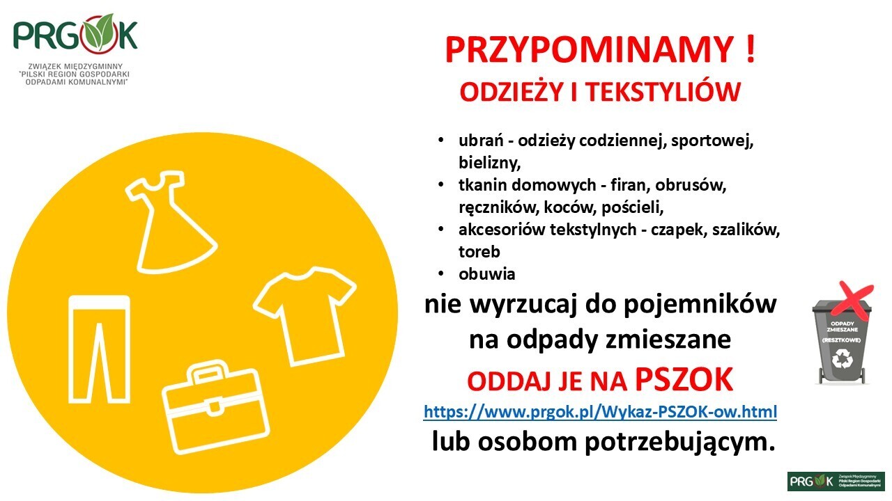 Segragacja odzieży i tekstyliów