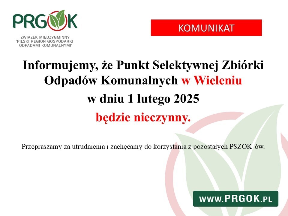 PSZOK Wieleń - informacja