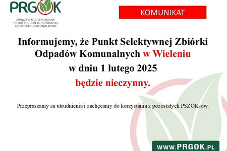PSZOK Wieleń - informacja