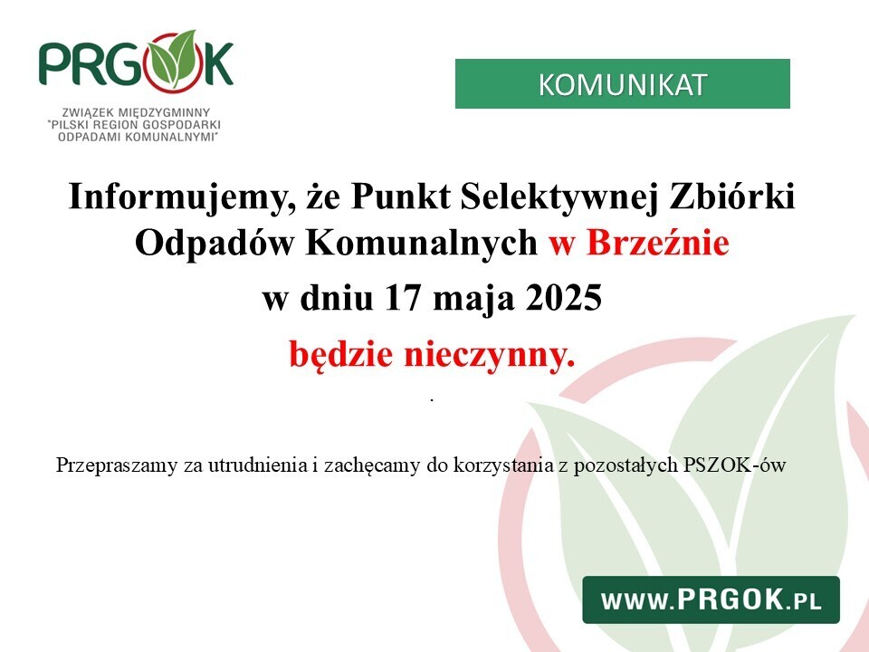 PSZOK Brzeźno - informacja