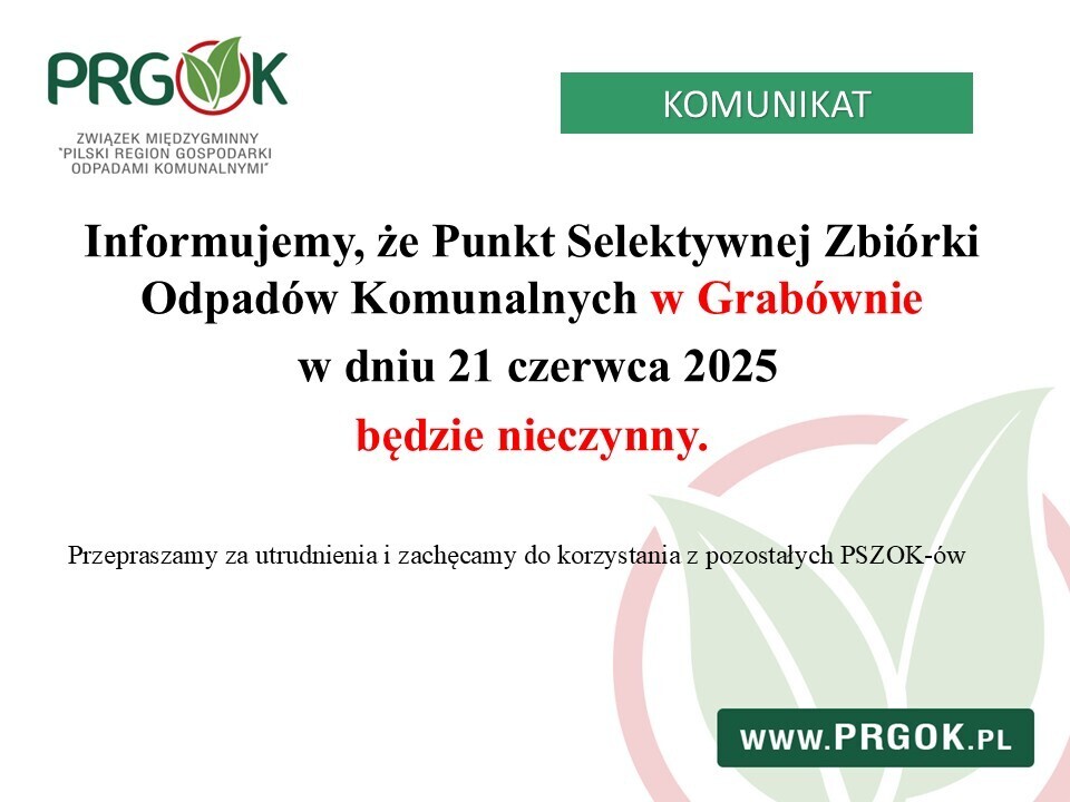 PSZOK Grabówno - informacja