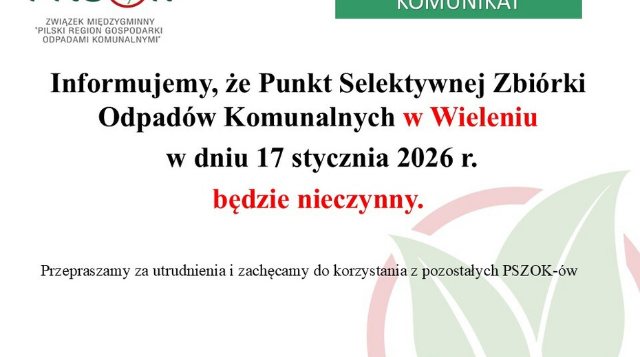 PSZOK Wieleń - Informacja