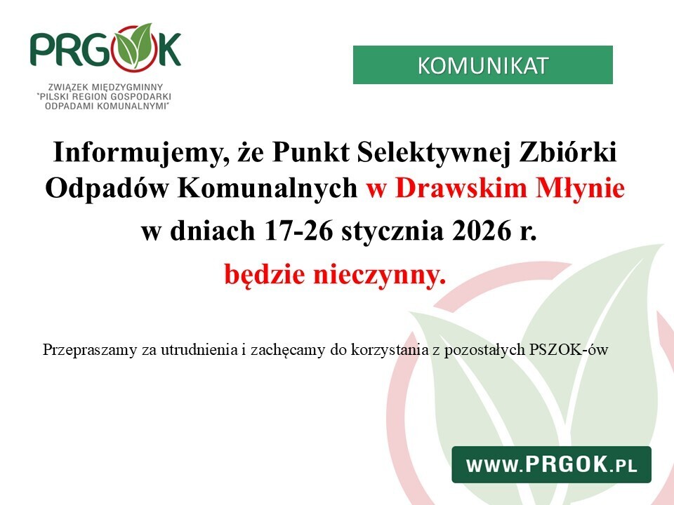 PSZOK Drawski Młyn - informacja 
