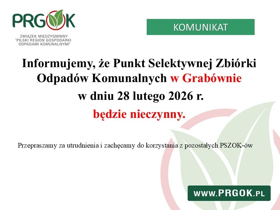 PSZOK Grabówno - informacja 