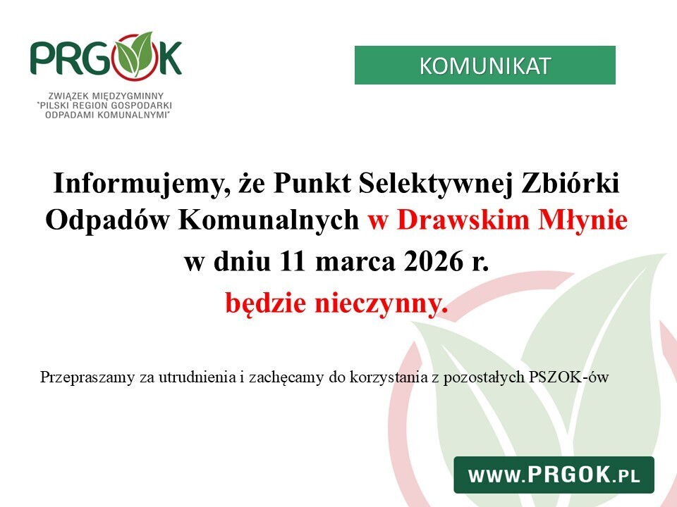 PSZOK Drawski Młyn - informacja