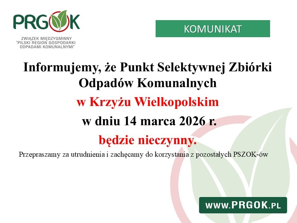 PSZOK Krzyż Wielkopolski - informacja