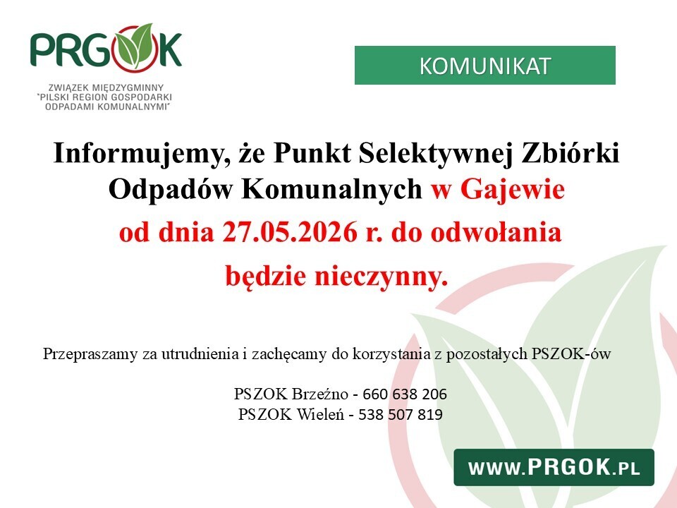 PSZOK Gajewo - informacja