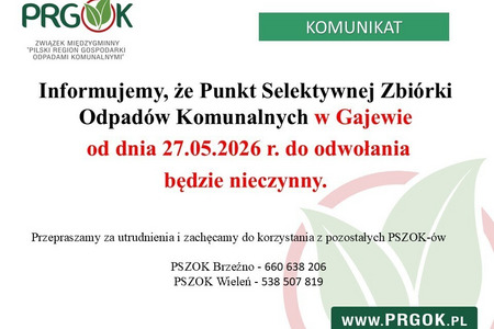 PSZOK Gajewo - informacja