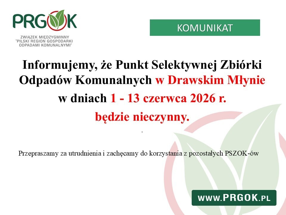 PSZOK Drawski Młyn - informacja