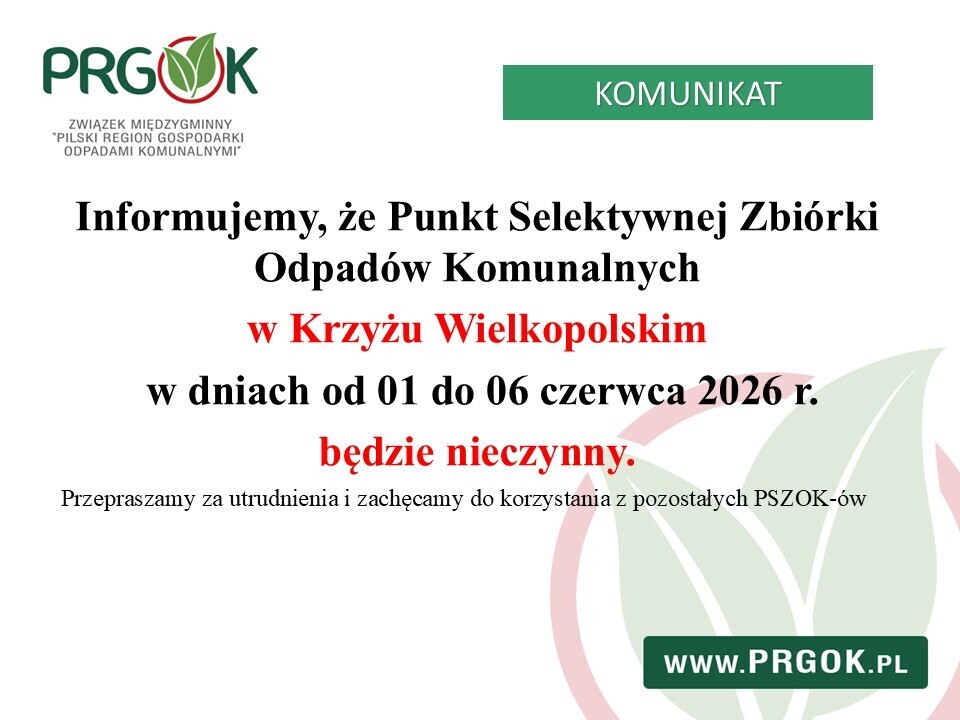 PSZOK Krzyż Wielkopolski - informacja