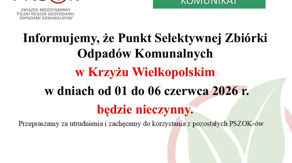 PSZOK Krzyż Wielkopolski - informacja