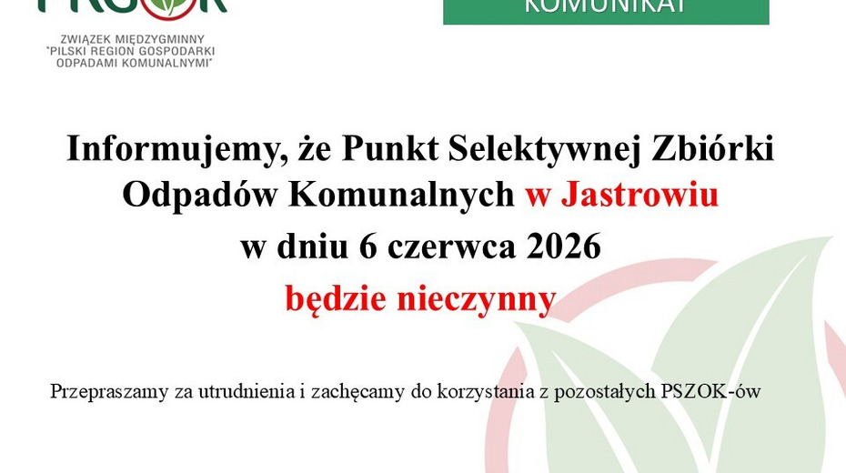PSZOK Jastrowie - informacja