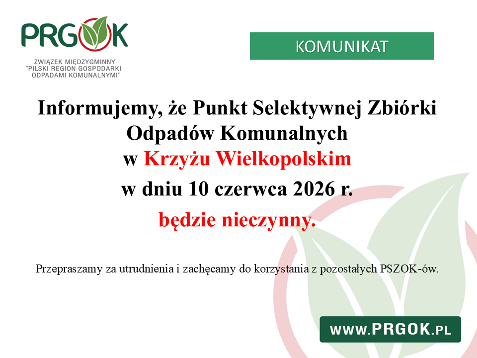 PSZOK Krzyż Wielkopolski - informacja 