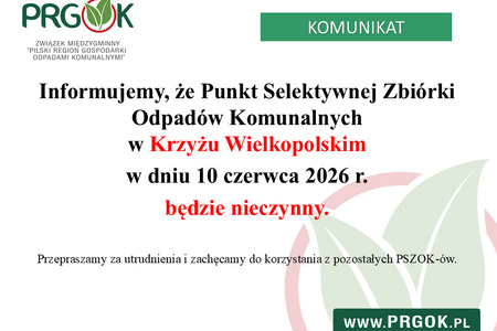 PSZOK Krzyż Wielkopolski - informacja 